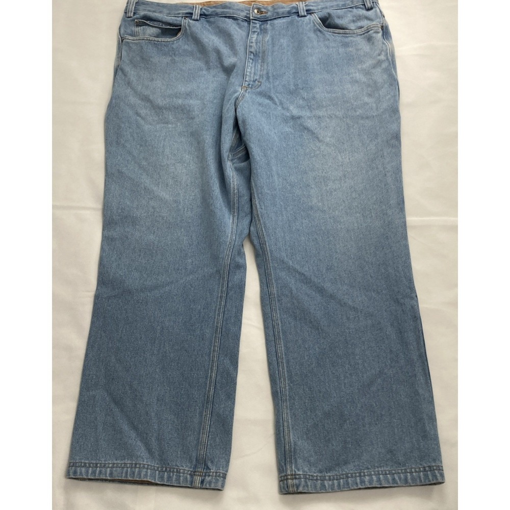 Duluth Trading Flex Ballroom Jeans 48x30 Blue Relaxed Straight Stretch Denim Men